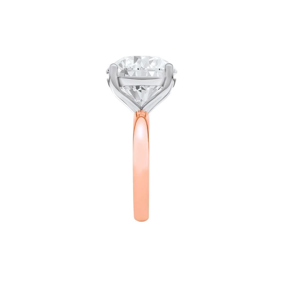 Lab Grown Diamond Round Solitaire Ring in 14K Rose &amp; White Gold (9 ct.) – Image 3 of 4