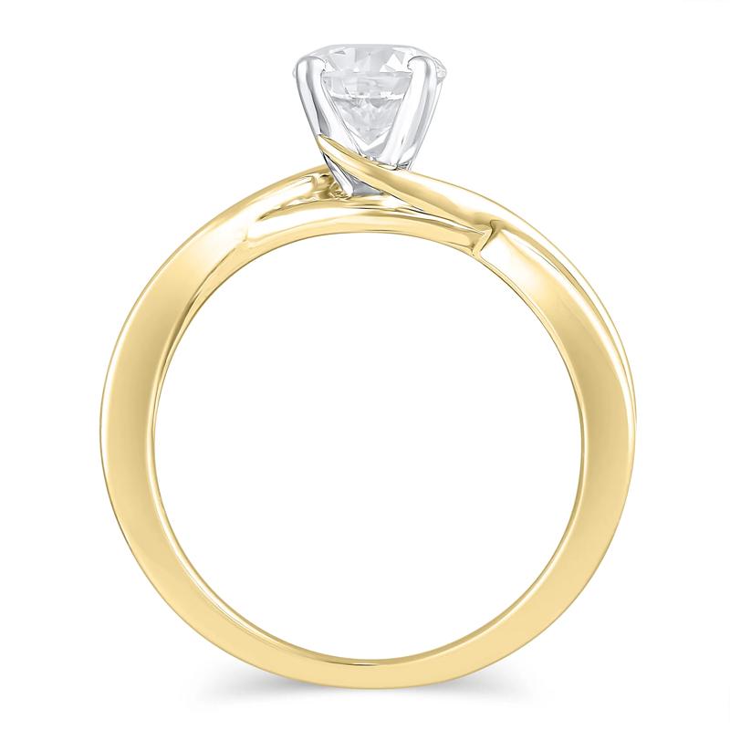Bypass Twist Shank Semi-Mount Engagement Ring in 14K Gold &#40;Setting Only&#41; – Image 3 of 6