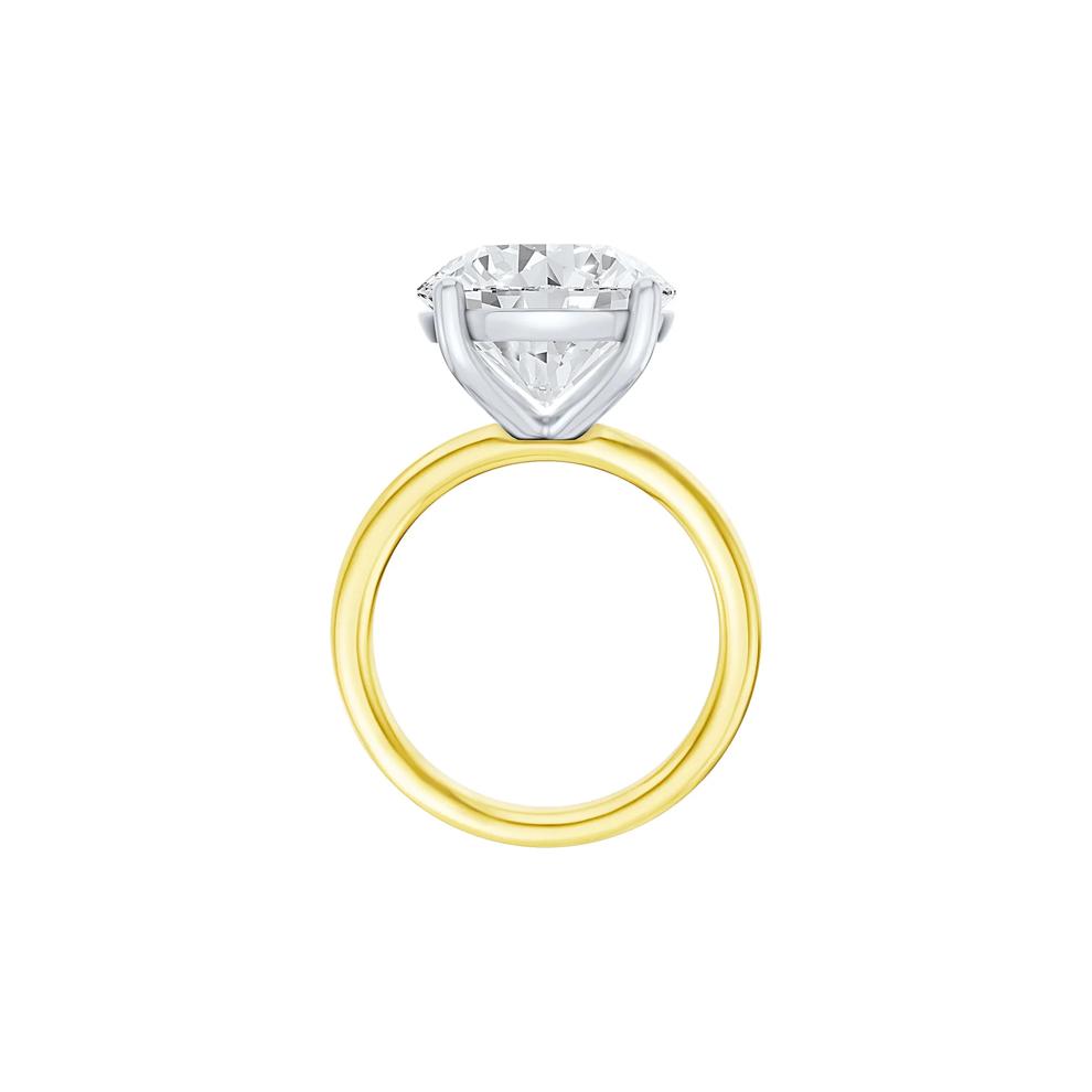 Lab Grown Diamond Round Solitaire Ring in 14K Yellow &amp; White Gold (8 ct.) – Image 2 of 4