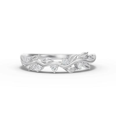 Lab Grown Diamond Accent Anniversary Band in 10K Gold