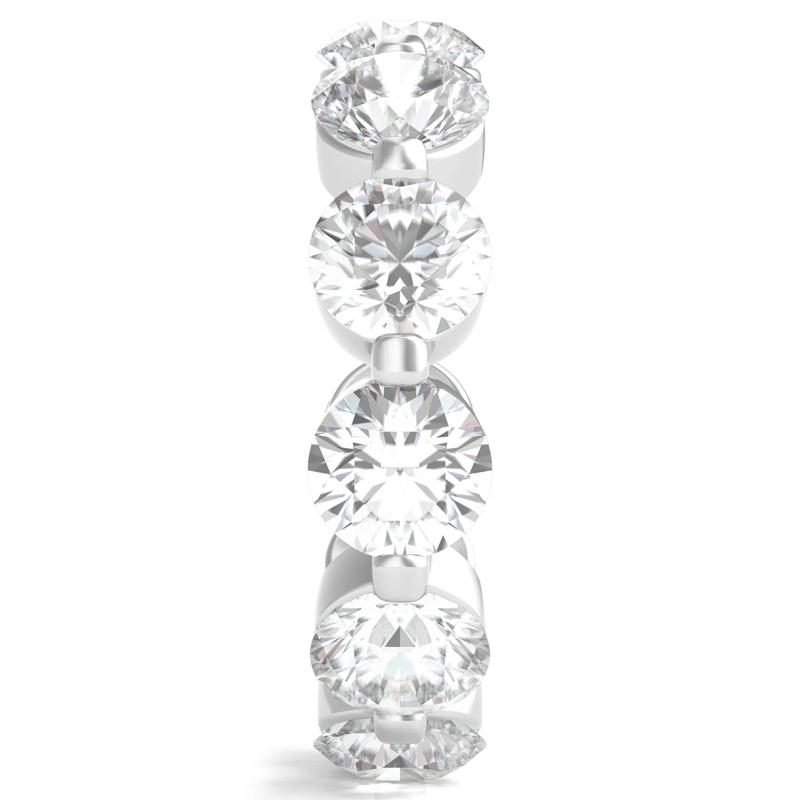 Round Brilliant-Cut Lab Grown Diamond Eternity Band in Platinum &#40;7 ct. tw.&#41; – Image 3 of 3