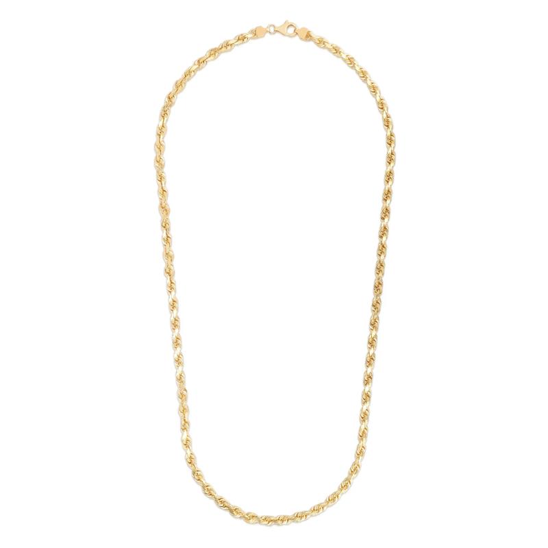 Diamond-Cut Solid Rope Chain in 14K Yellow Gold, 5.4MM, 22&rdquo; – Image 1 of 2