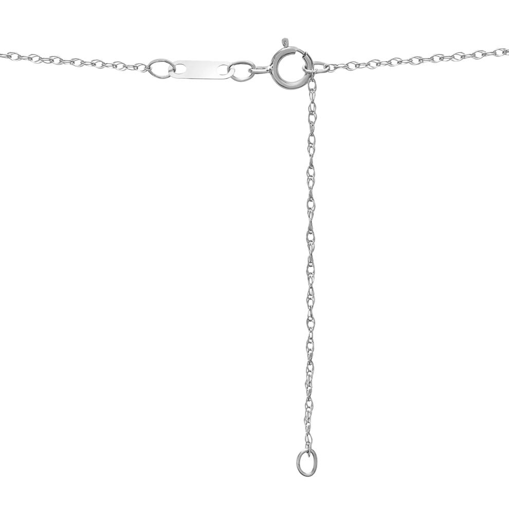 Black Diamond Vertical Bar Pendant in 10K White Gold (1/10 ct. tw.) – Image 3 of 4