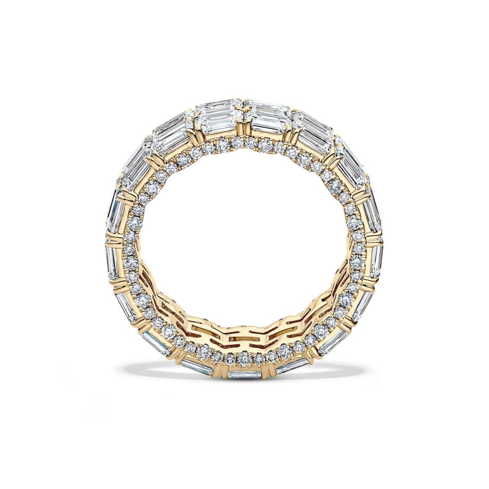 Lab Grown Diamond Double Row Eternity Band in 14K Yellow Gold (9 ct. tw.) – Image 2 of 4