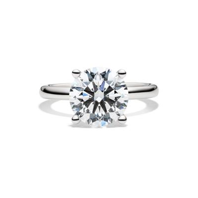 Lab Grown Diamond Round Solitaire Engagement Ring in 14K White Gold (4 ct.)