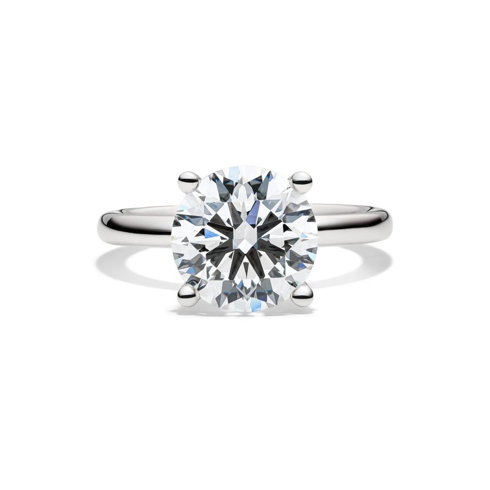 Lab Grown Diamond Round Solitaire Engagement Ring in 14K White Gold (4 ct.) – Image 1 of 4