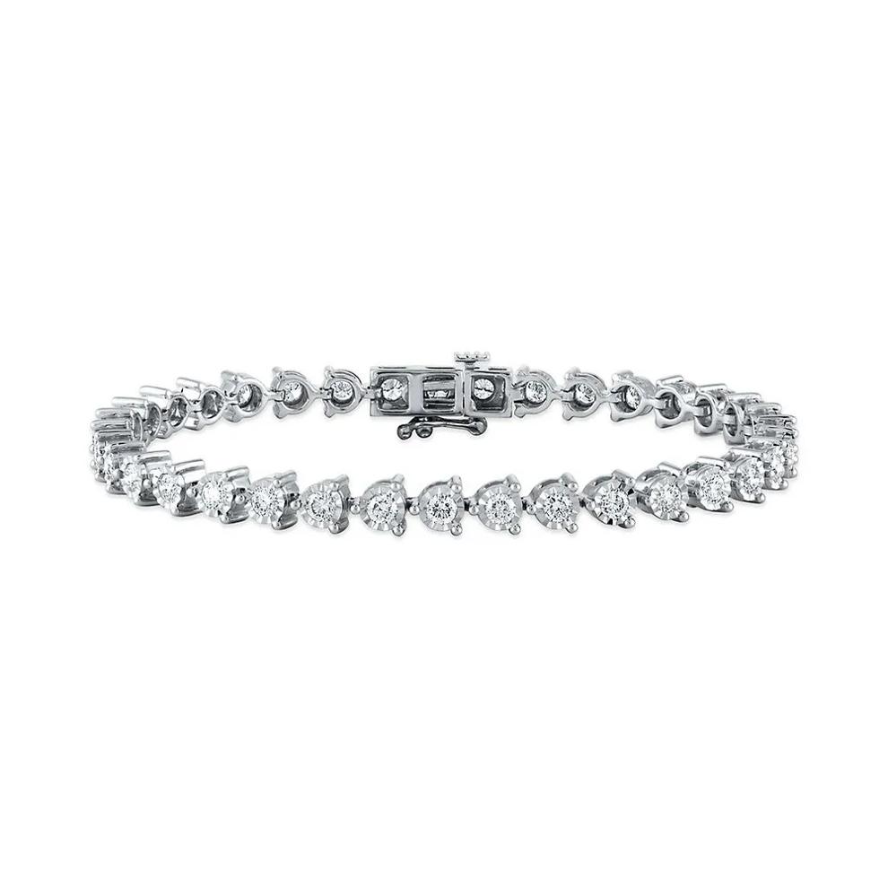 3 ct. tw. Diamond Tennis Bracelet in 10K White Gold – Image 1 of 1