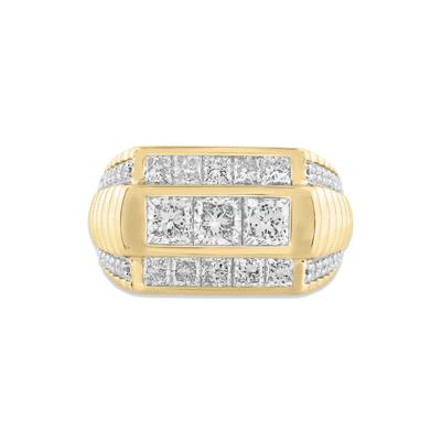 Men's Lab Grown Diamond Fashion Ring in 10K Yellow Gold (3 ct. tw.)