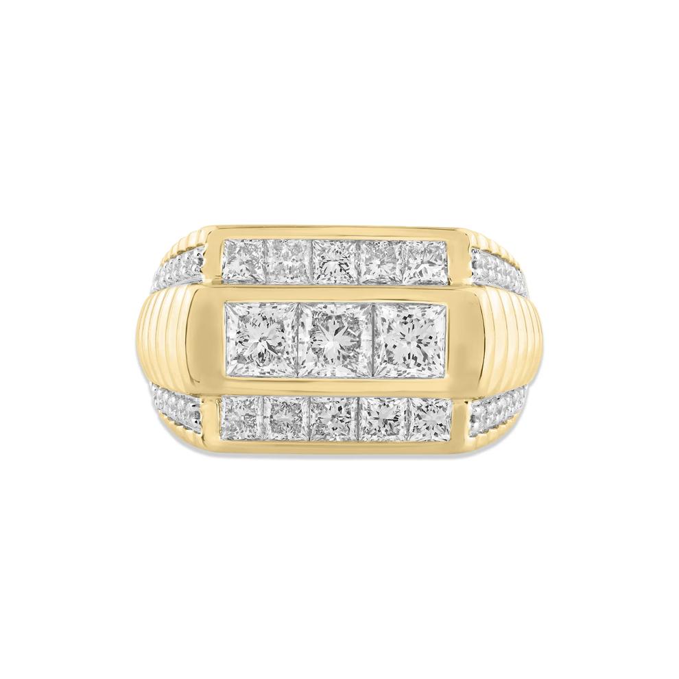 Men's Lab Grown Diamond Fashion Ring in 10K Yellow Gold (3 ct. tw.) – Image 1 of 4