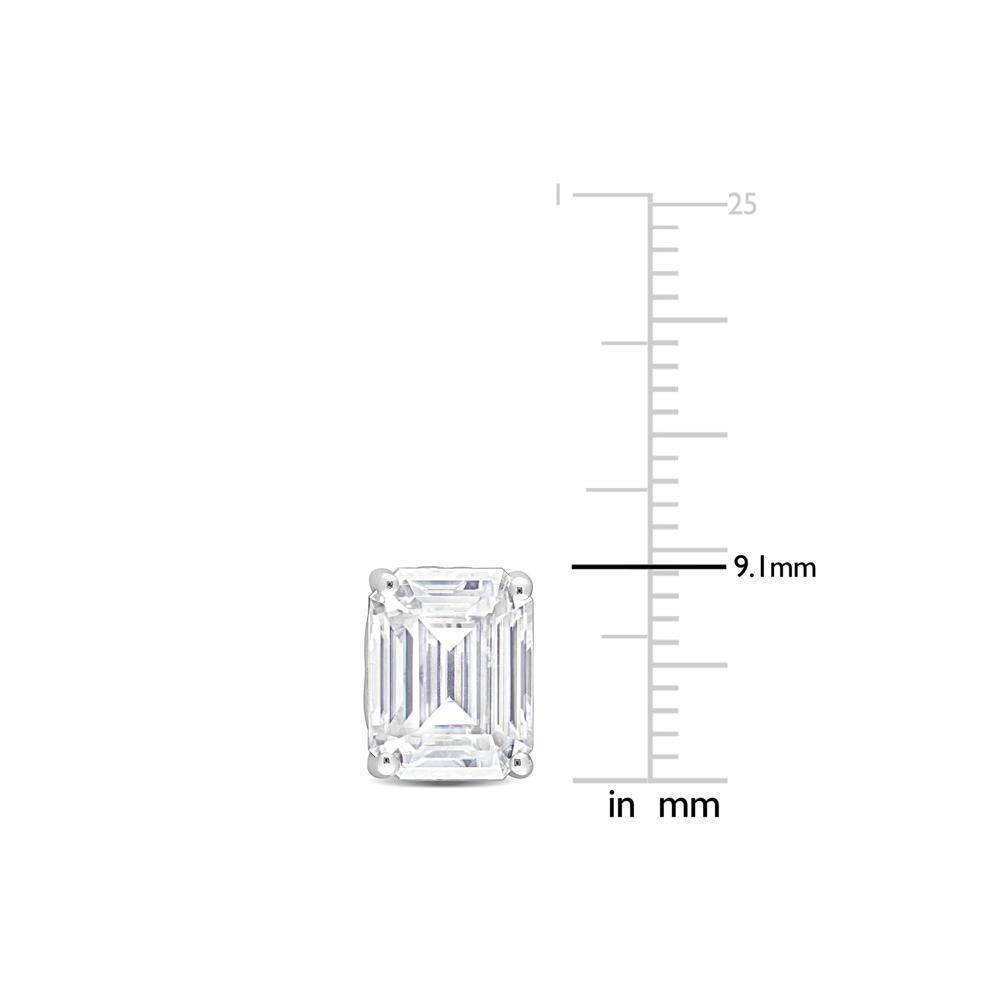Lab-Created Moissanite Solitaire Stud Earrings in Sterling Silver (4 4/5 ct. dew) – Image 4 of 5