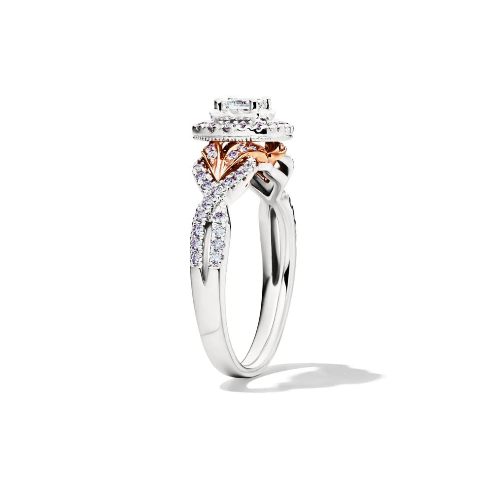 5/8 ct. tw. Diamond Engagement Ring in 14K White &amp; Rose Gold – Image 3 of 5