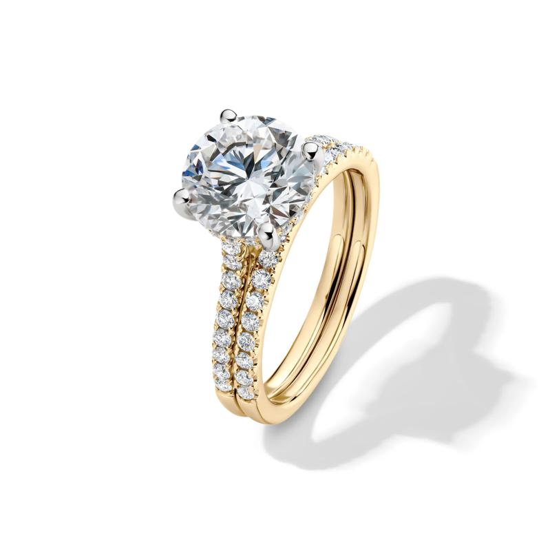 Lab Grown Diamond Wedding Set in 14K Yellow Gold &#40;3 &frac12; ct. tw.&#41; – Image 5 of 6