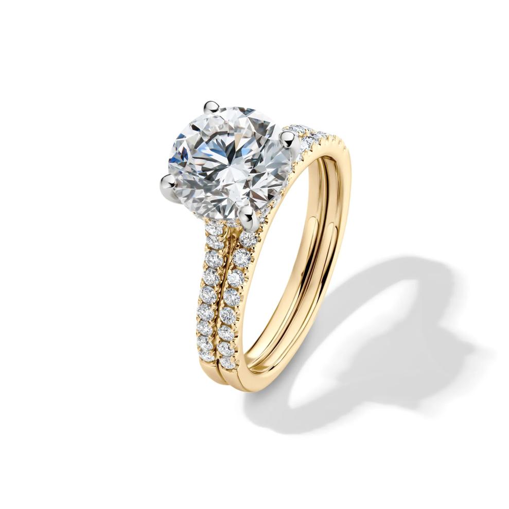 Lab Grown Diamond Wedding Set in 14K Yellow Gold (3 &frac12; ct. tw.) – Image 5 of 6