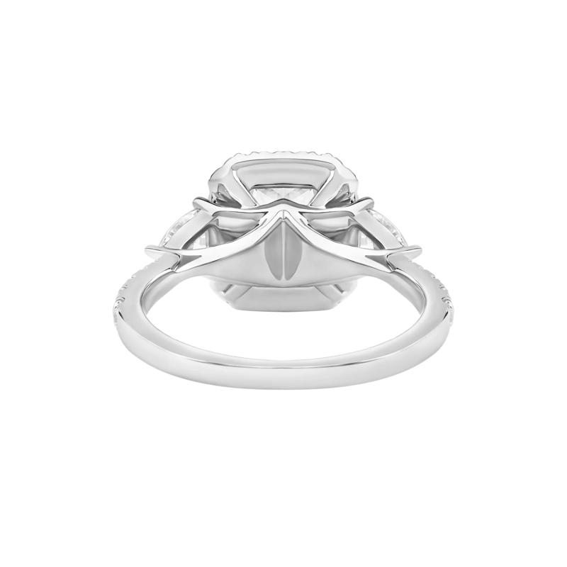 Violet Lab Grown Diamond Halo Engagement Ring in 14K White Gold (2 3/4 ct. tw.) – Image 4 of 5