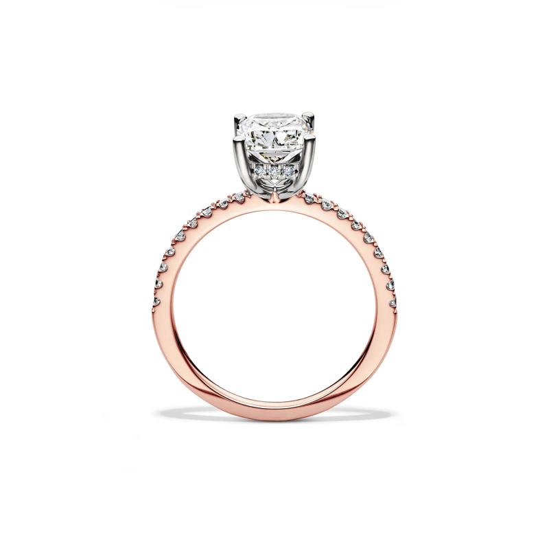 Lab Grown Diamond Elongated Cushion Engagement Ring in 14K Rose Gold &#40;2 1/4 ct. tw.&#41; – Image 2 of 4