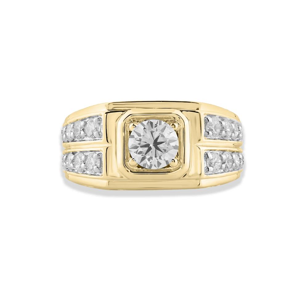 Men's Lab Grown Diamond Ring in 10K Yellow Gold (2 ct. tw.) – Image 1 of 4