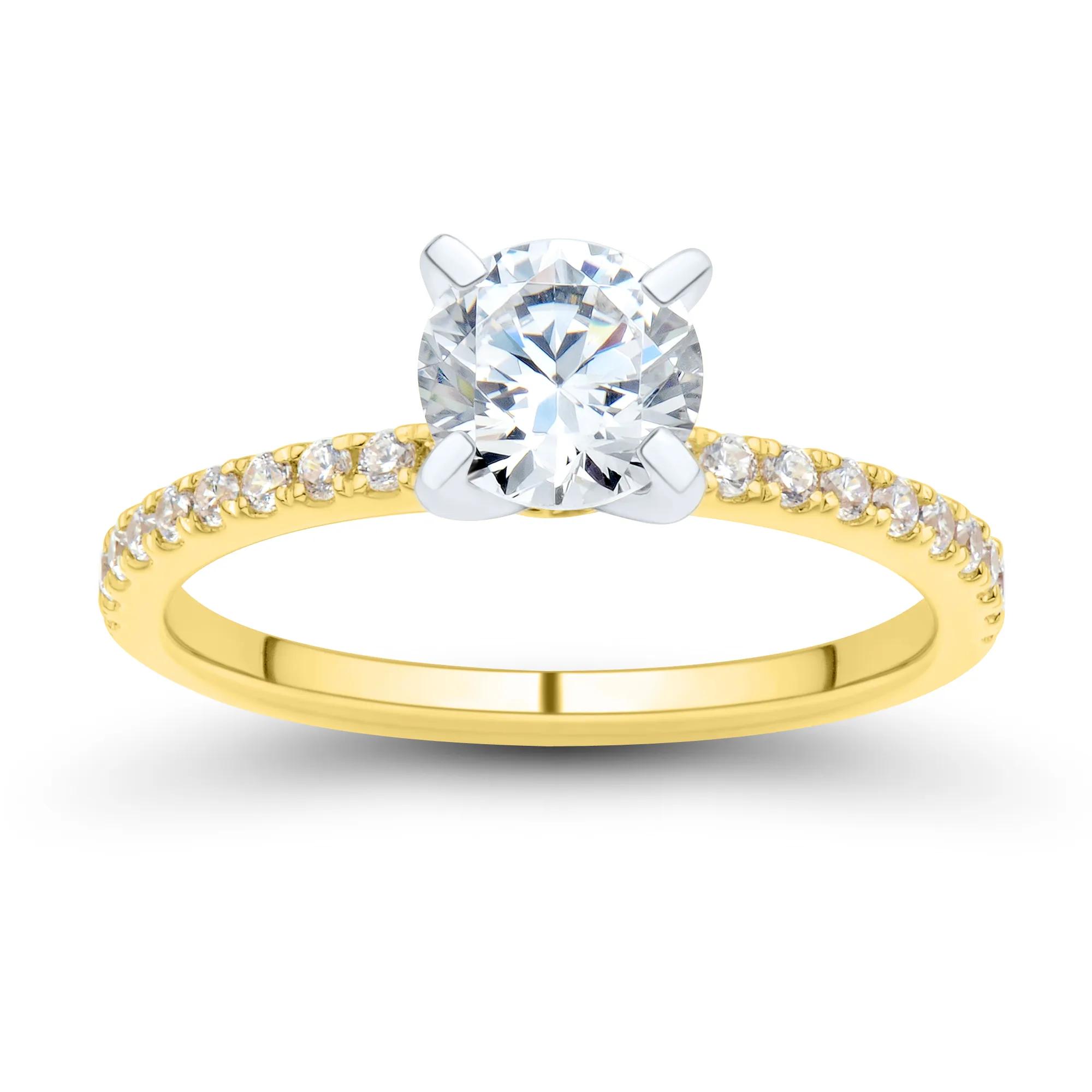 1/5 ct. tw. Diamond Semi-Mount Engagement Ring in 14k Yellow Gold
