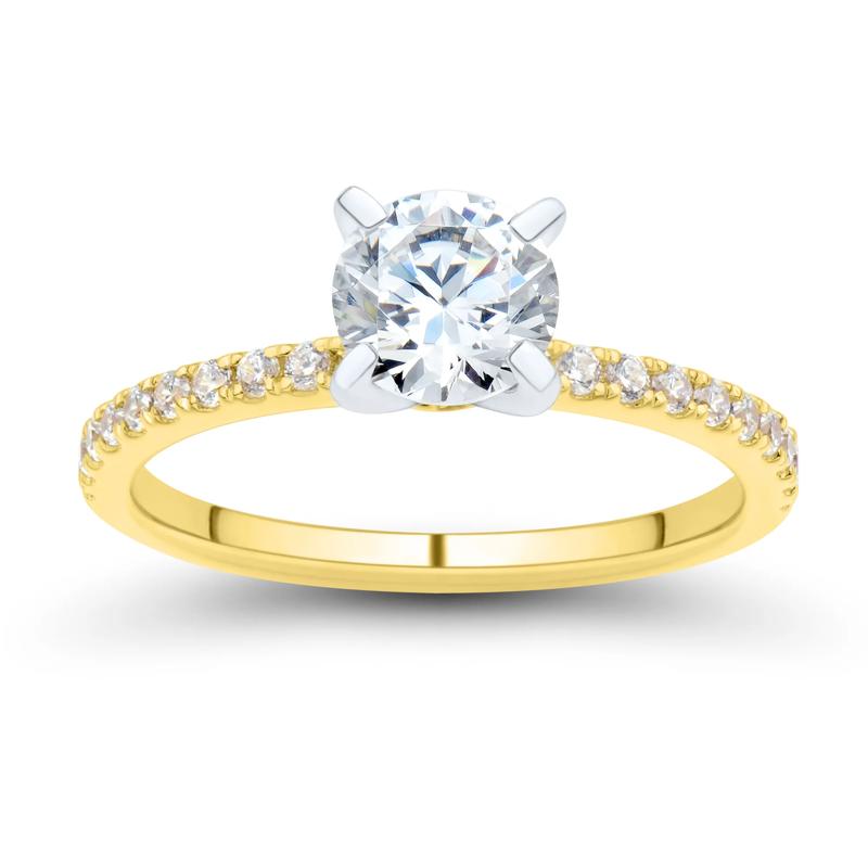1/5 ct. tw. Diamond Semi-Mount Engagement Ring in 14k Yellow Gold &#40;Setting Only&#41;  – Image 1 of 6