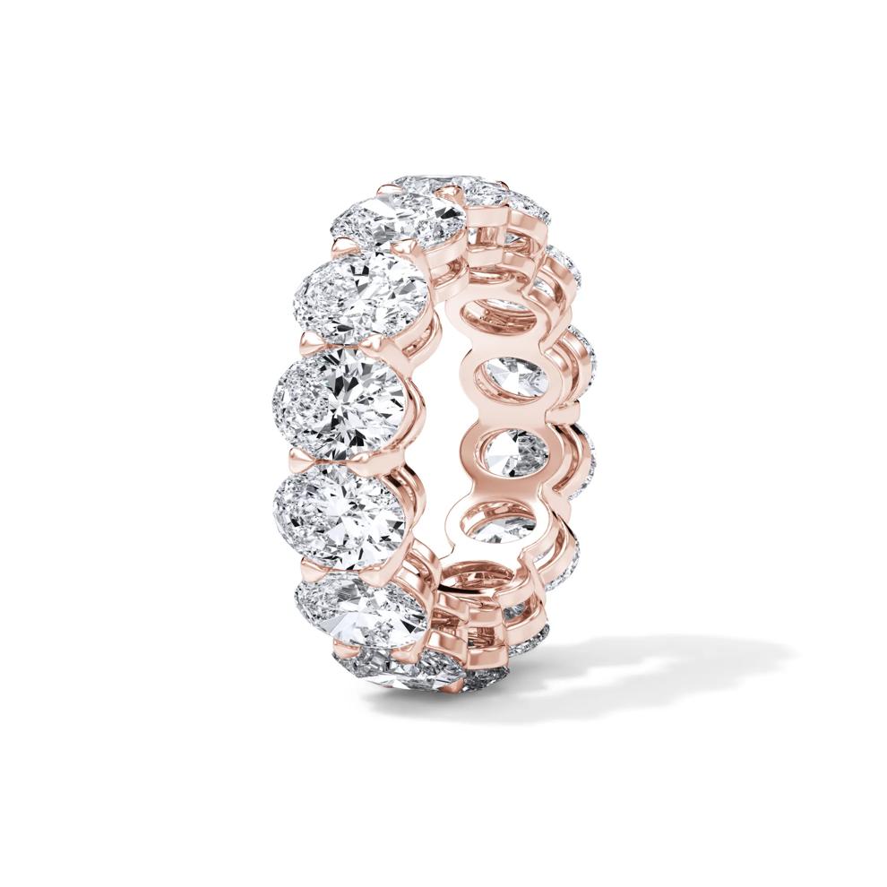 Lab Grown Diamond Oval Eternity Band in 18K Rose Gold (10 1/2 ct. tw.) – Image 3 of 4