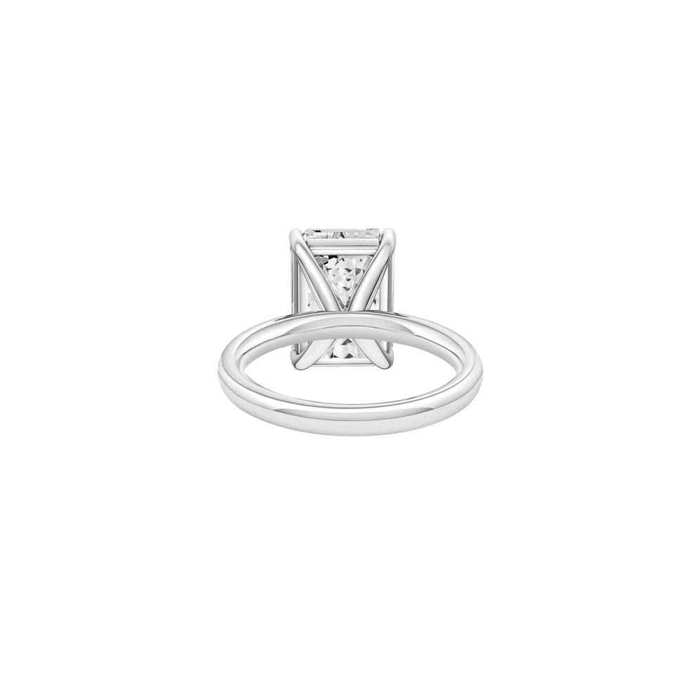 Lab Grown Diamond Emerald-Cut Solitaire Ring in Platinum (6 ct.) – Image 4 of 4