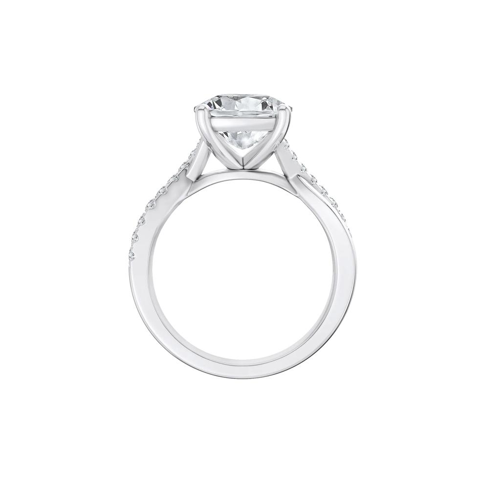 Lab Grown Diamond Elongated Cushion Engagement Ring in 14K White Gold (4 ct. tw.) – Image 2 of 4