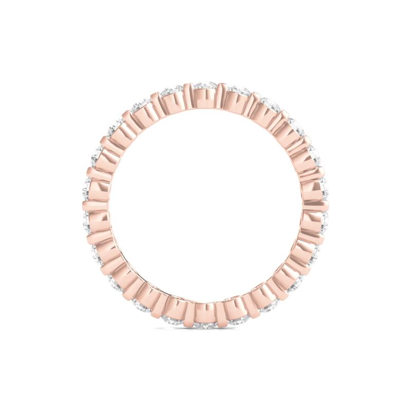 Round-Cut Diamond Shared Prong Eternity Band in 14k Rose Gold &#40;1 ct. tw.&#41; – Image 2 of 3