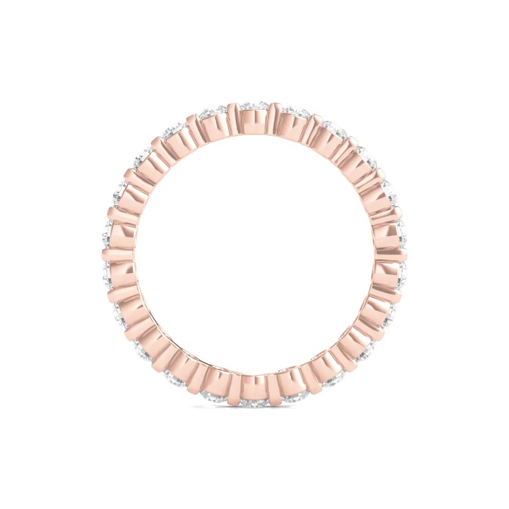 Round-Cut Diamond Shared Prong Eternity Band in 14k Rose Gold (1 ct. tw.) – Image 2 of 3