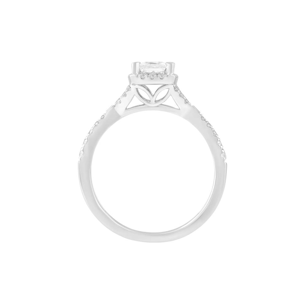 Diamond Princess-Cut Center Engagement Ring in Platinum (3/4 ct. tw.) – Image 2 of 3