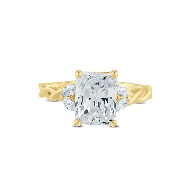 Radiant-Cut Lab Grown Diamond Engagement Ring in 14K Yellow Gold &#40;2 1/5 ct. tw.&#41; – Image 1 of 3