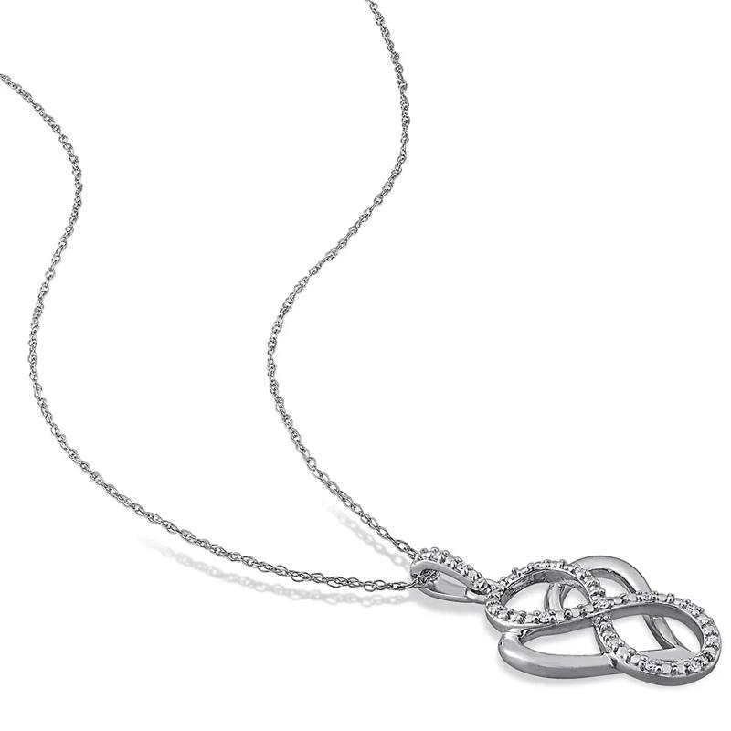 Diamond Infinity Heart Pendant in Sterling Silver – Image 2 of 3