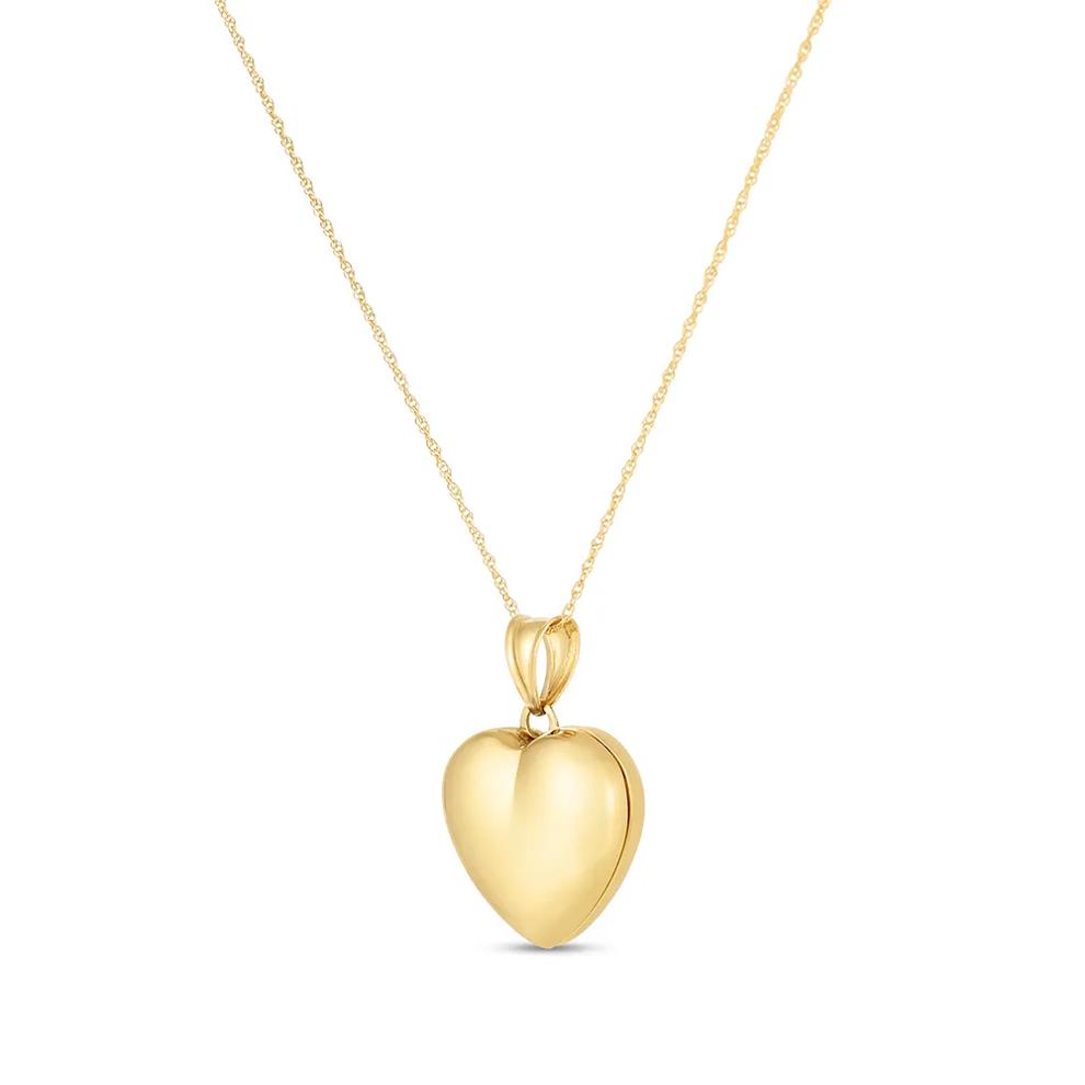 Heart Locket Pendant Polished in 14K Yellow Gold – Image 2 of 3