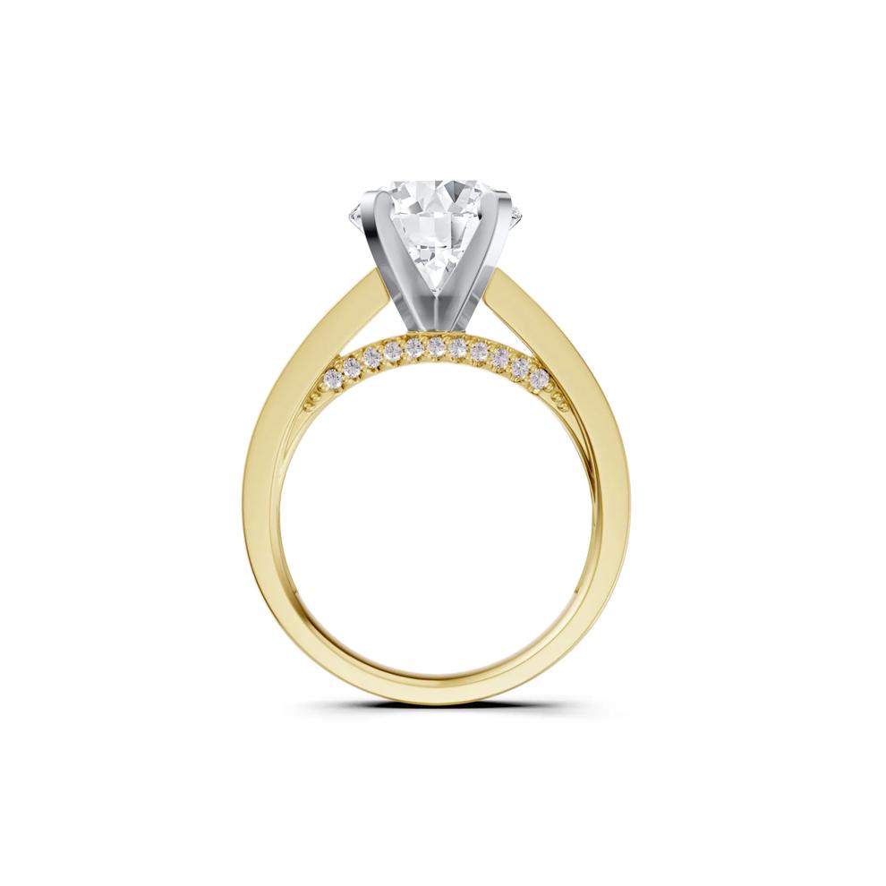 Lab Grown Diamond Semi-Mount Engagement Ring in 14K Yellow Gold (1/10 ct. tw.) – Image 3 of 6