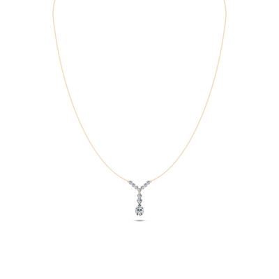 Lab Grown Diamond Pear-Shaped Drop Pendant Necklace in 10K Yellow Gold (1 5/8 ct. tw.)