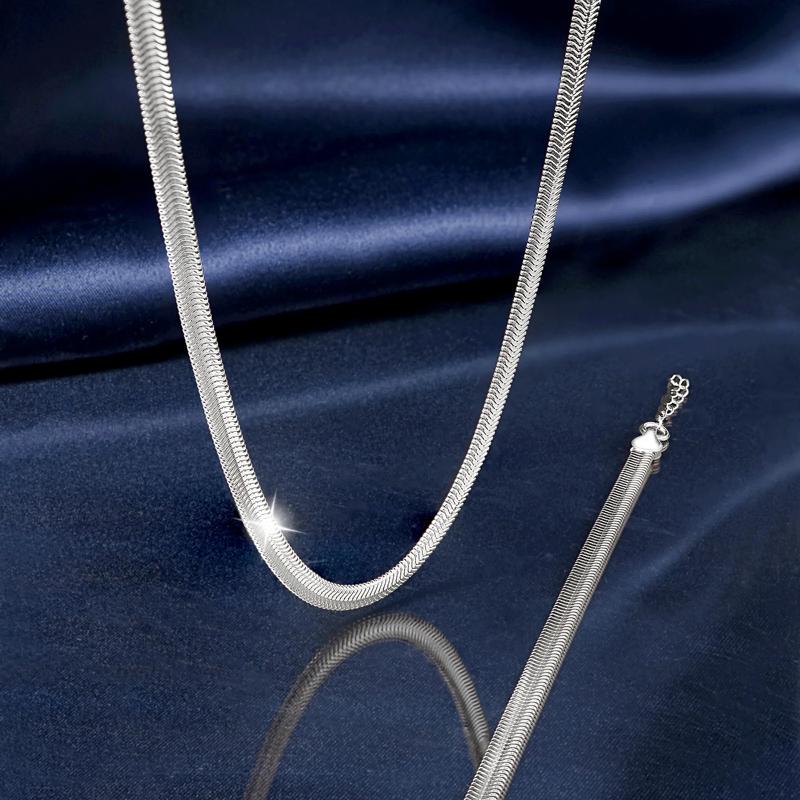 Snake Chain in Sterling Silver, 17&quot; – Image 6 of 6