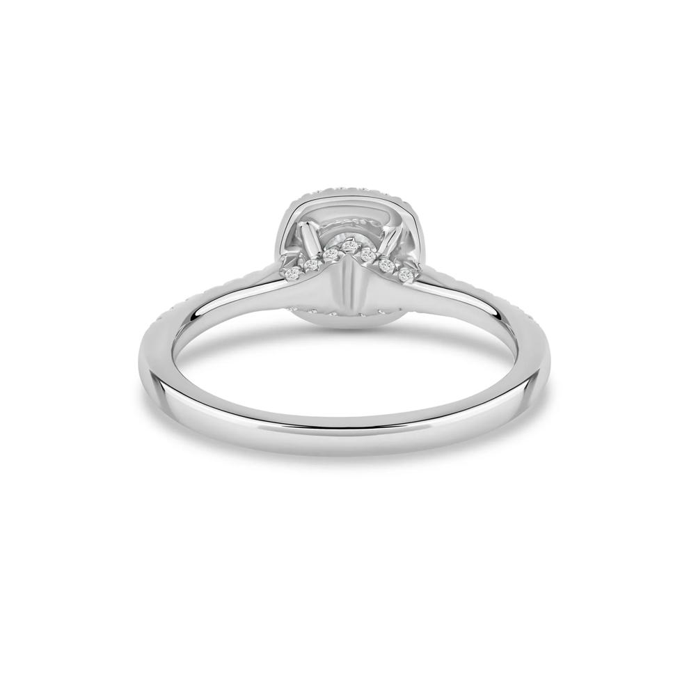 Diamond Halo Engagement Ring in 14K White Gold (3/4 ct. tw.) – Image 4 of 4