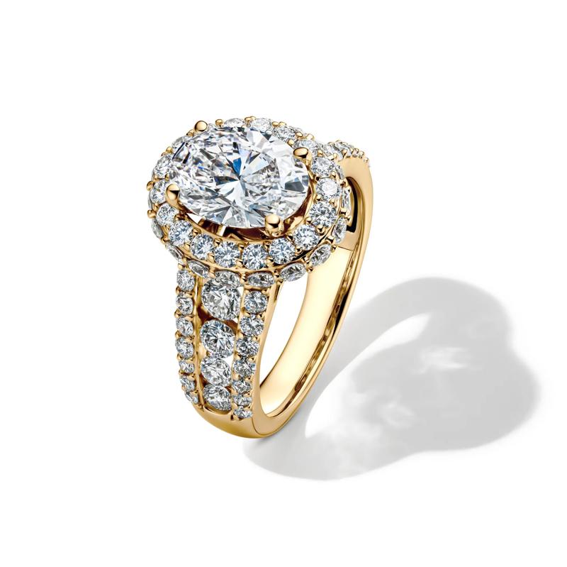 Lab Grown Diamond Oval Engagement Ring in 14K Yellow Gold &#40;4 ct. tw.&#41; – Image 4 of 4