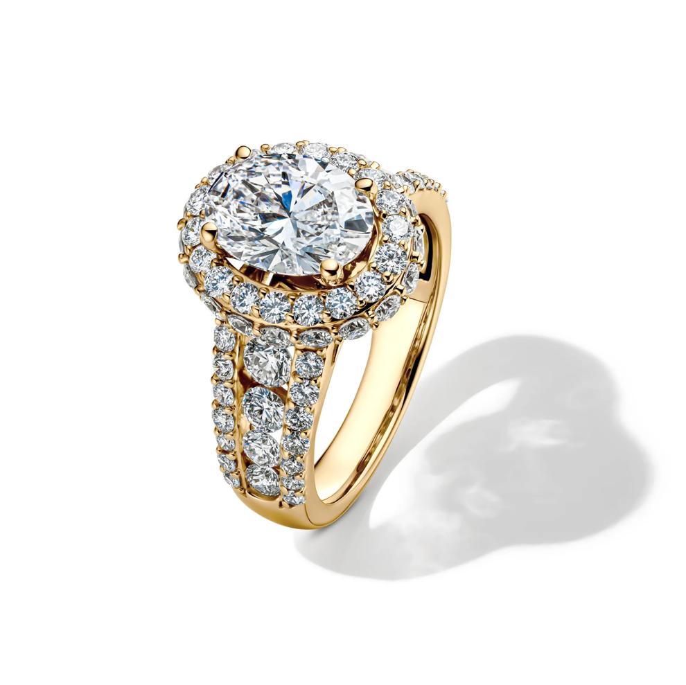 Lab Grown Diamond Oval Engagement Ring in 14K Yellow Gold (4 ct. tw.) – Image 4 of 4