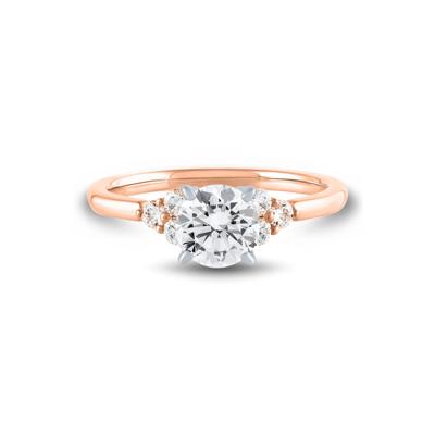 Lab Grown Diamond Semi-Mount Engagement Ring in 14K Rose and White Gold (1/4 ct. tw.) (Setting Only)