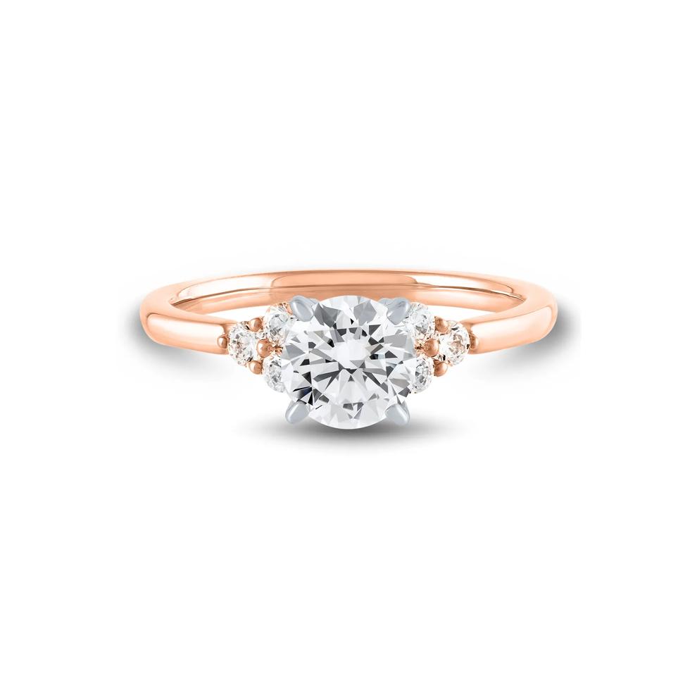 Lab Grown Diamond Semi-Mount Engagement Ring in 14K Rose and White Gold (1/4 ct. tw.) (Setting Only) – Image 1 of 6