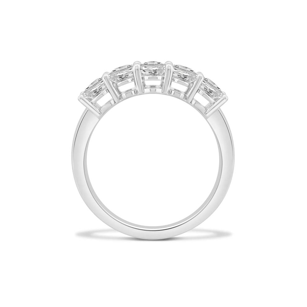 Lab Grown Diamond Five-Stone Anniversary Band in 14K White Gold (1 1/2 ct. tw.) – Image 2 of 4