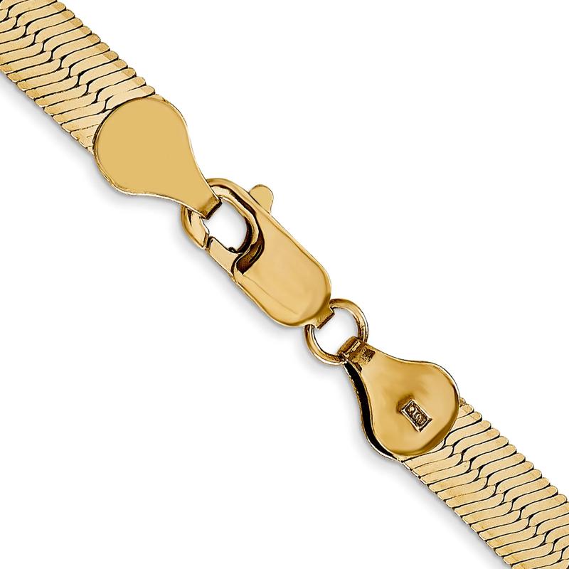 Herringbone Chain in 14k yellow gold, 5.5mm, 20&rdquo; – Image 3 of 3