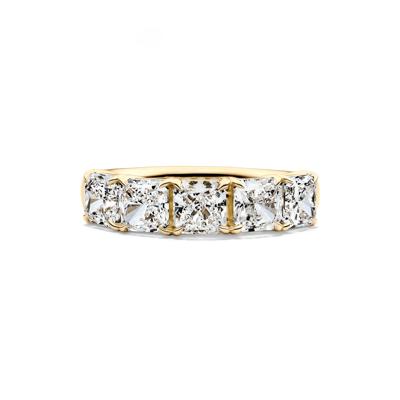 Lab Grown Diamond Five-Stone Square Anniversary Band in 14K Yellow Gold (3 ct. tw.)