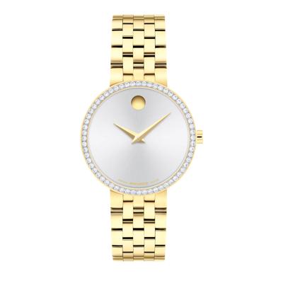 Ladies’ Museum Classic Lab Grown Diamond Watch in Gold-Toned Stainless Steel with Silver Dial.