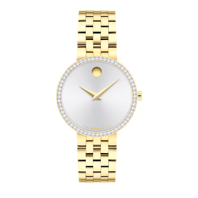 Ladies&rsquo; Museum Classic Lab Grown Diamond Watch in Gold-Toned Stainless Steel with Silver Dial. – Image 1 of 3