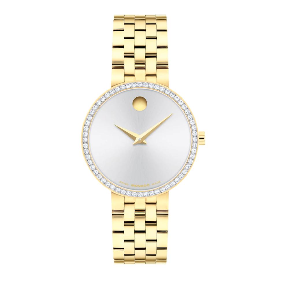 Ladies&rsquo; Museum Classic Lab Grown Diamond Watch in Gold-Toned Stainless Steel with Silver Dial. – Image 1 of 3