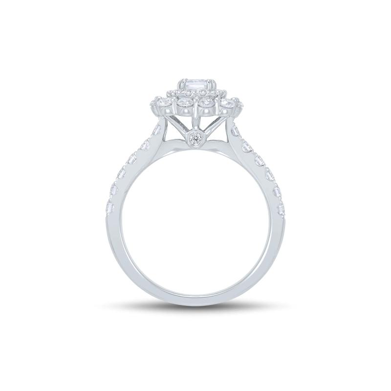 Emerald-Cut Diamond Engagement Ring in 14K White Gold &#40;1 1/2 ct. tw.&#41; – Image 2 of 3