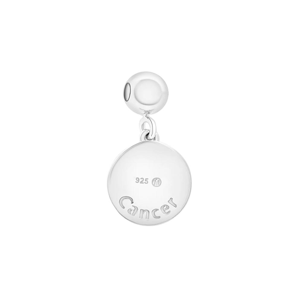 Cancer Zodiac Disc Bead Charm in Sterling Silver – Image 3 of 3