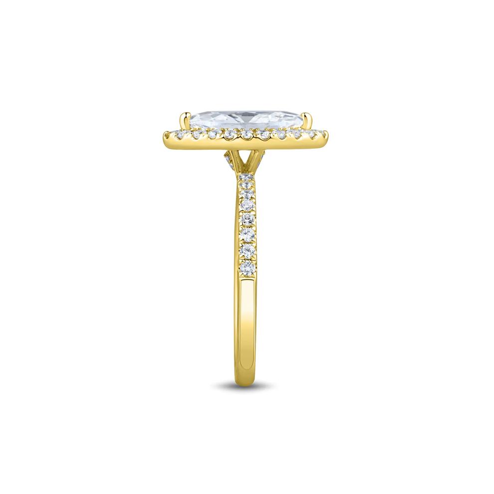 Lab Grown Diamond Marquise-Cut Halo Engagement Ring in 14K Yellow Gold (2 ct. tw.) – Image 3 of 3