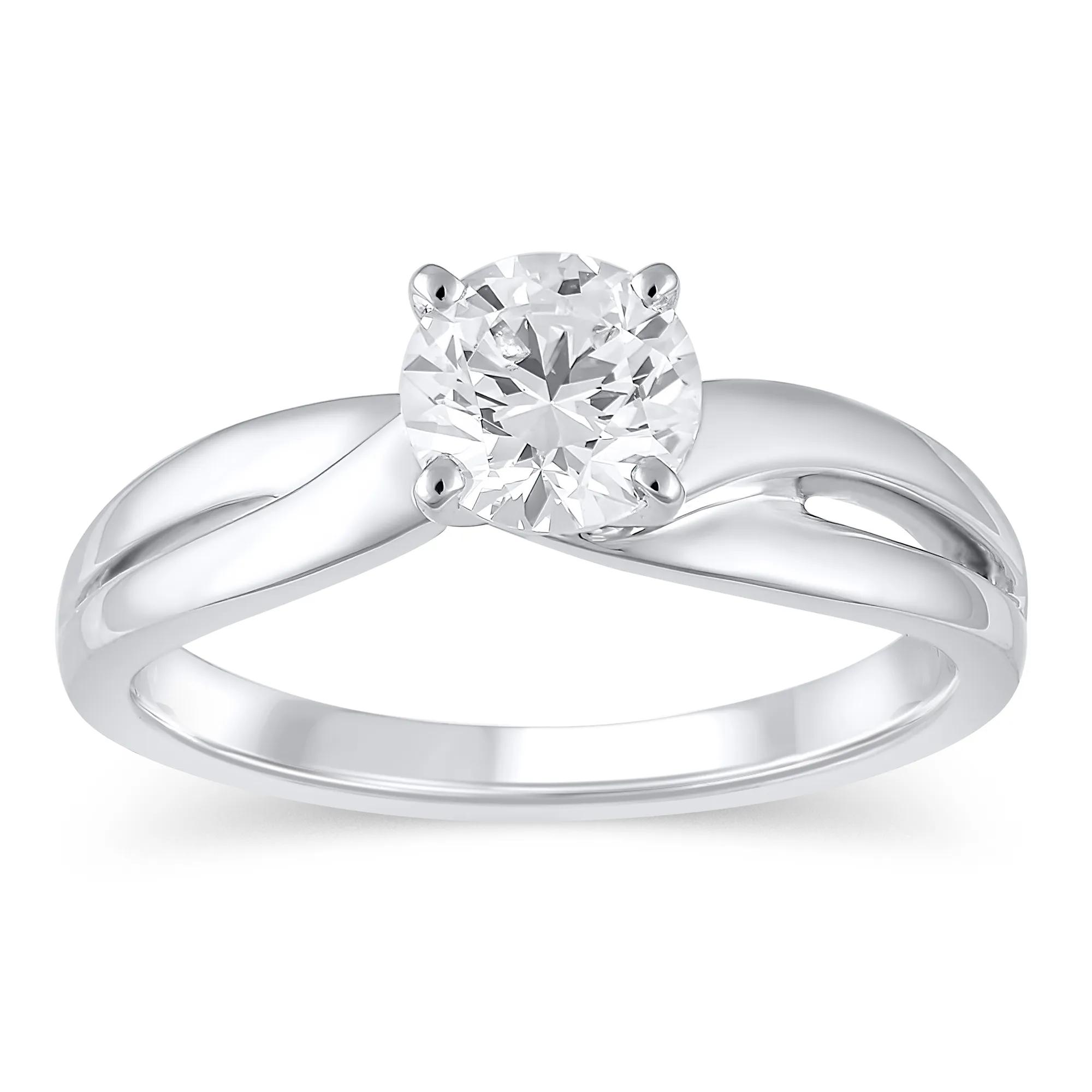 Open Crossover Semi-Mount Engagement Ring in 14K Rose Gold (Setting Only)