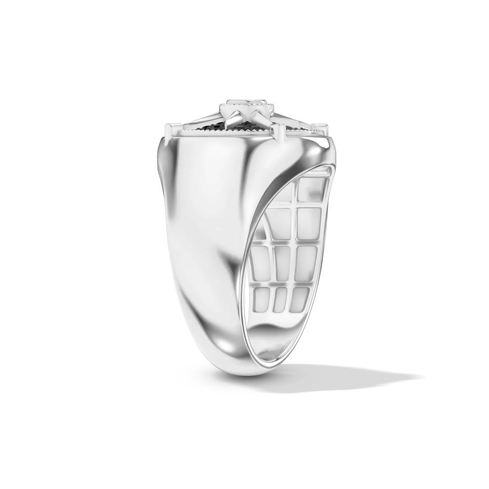 Men's Black Diamond Ring in Sterling Silver (5/8 ct. tw.) – Image 3 of 4